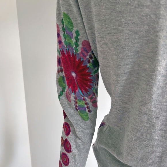 Desigual Cotton blend sweater, Geometric pattern grey, Size S - Picture 7 of 13